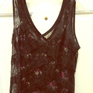 White House Black Market lace overlay tank top